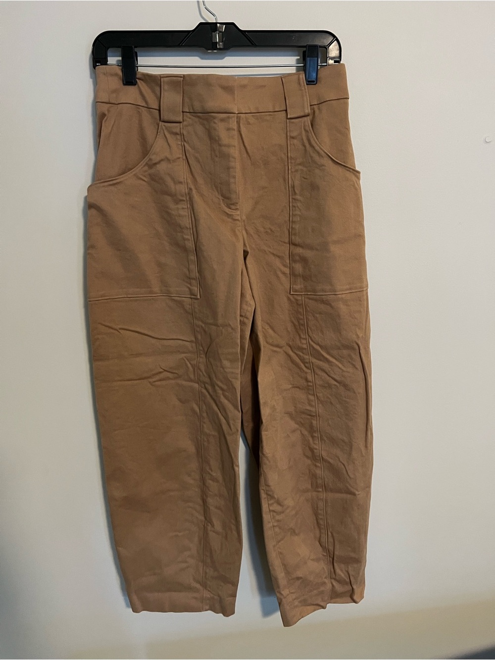 Express Wide-Leg Utility Pants in Tan